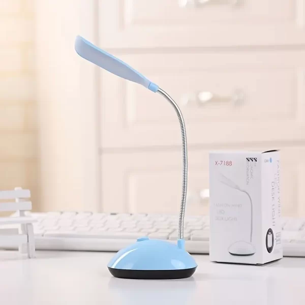 Flexible LED Mini Desk Lamp – Adjustable, Battery-Powered (No Battery Included)