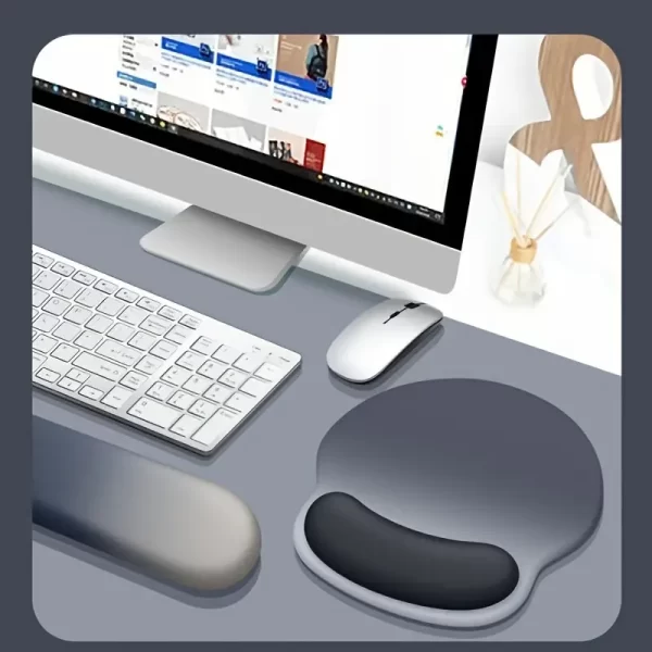 Ergonomic Non-Slip Rubber Mousepad with Wrist Support – Mouse Not Included - Image 2